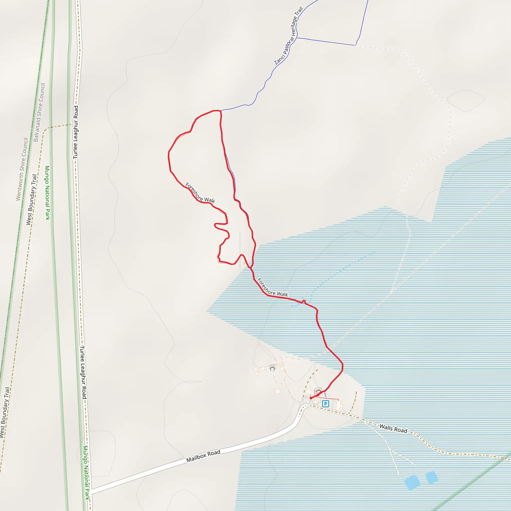 Foreshore Walk mobile static map