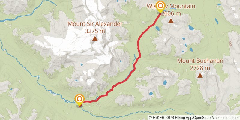Great Divide Trail stage 64 Map