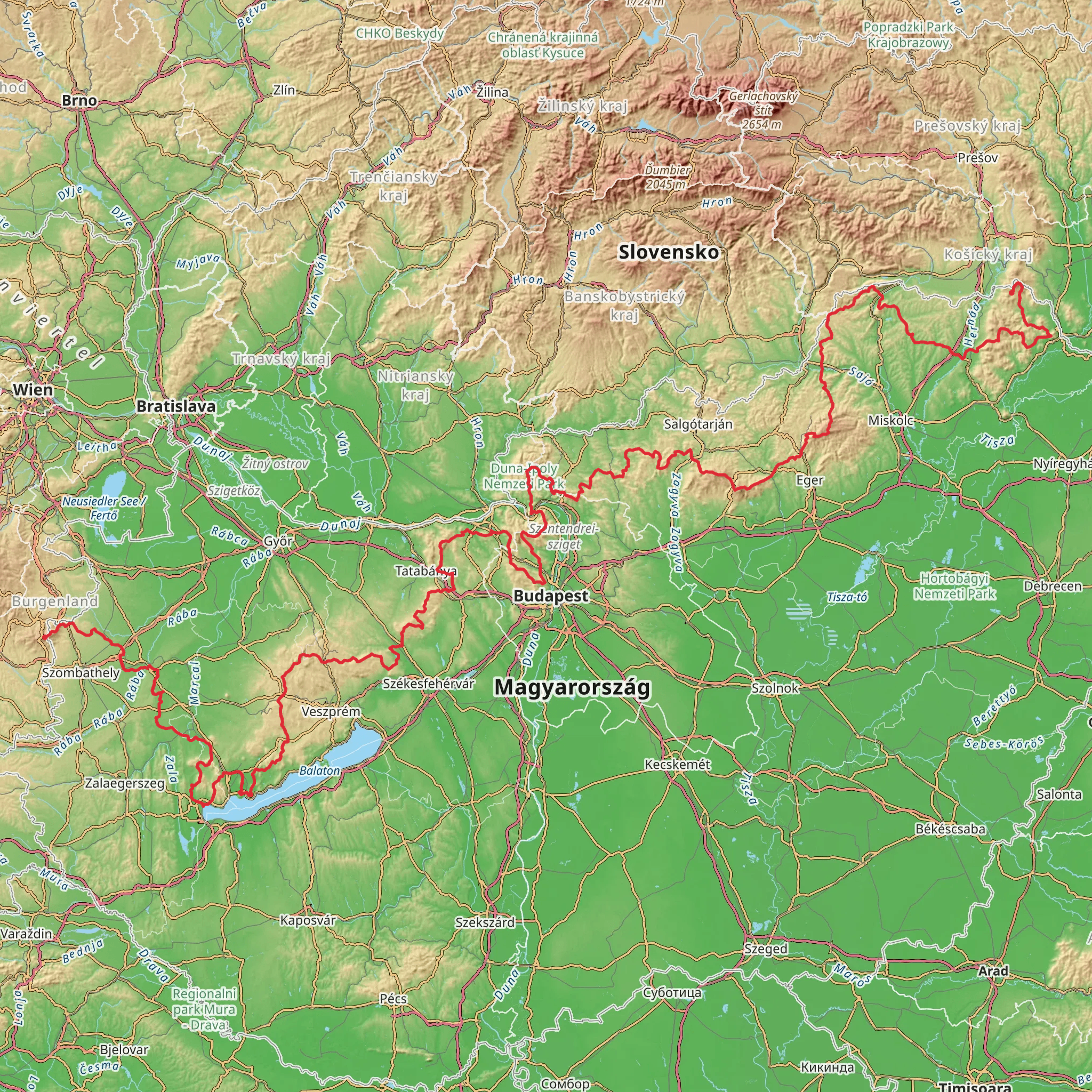 National Blue Trail - OKT mobile static map