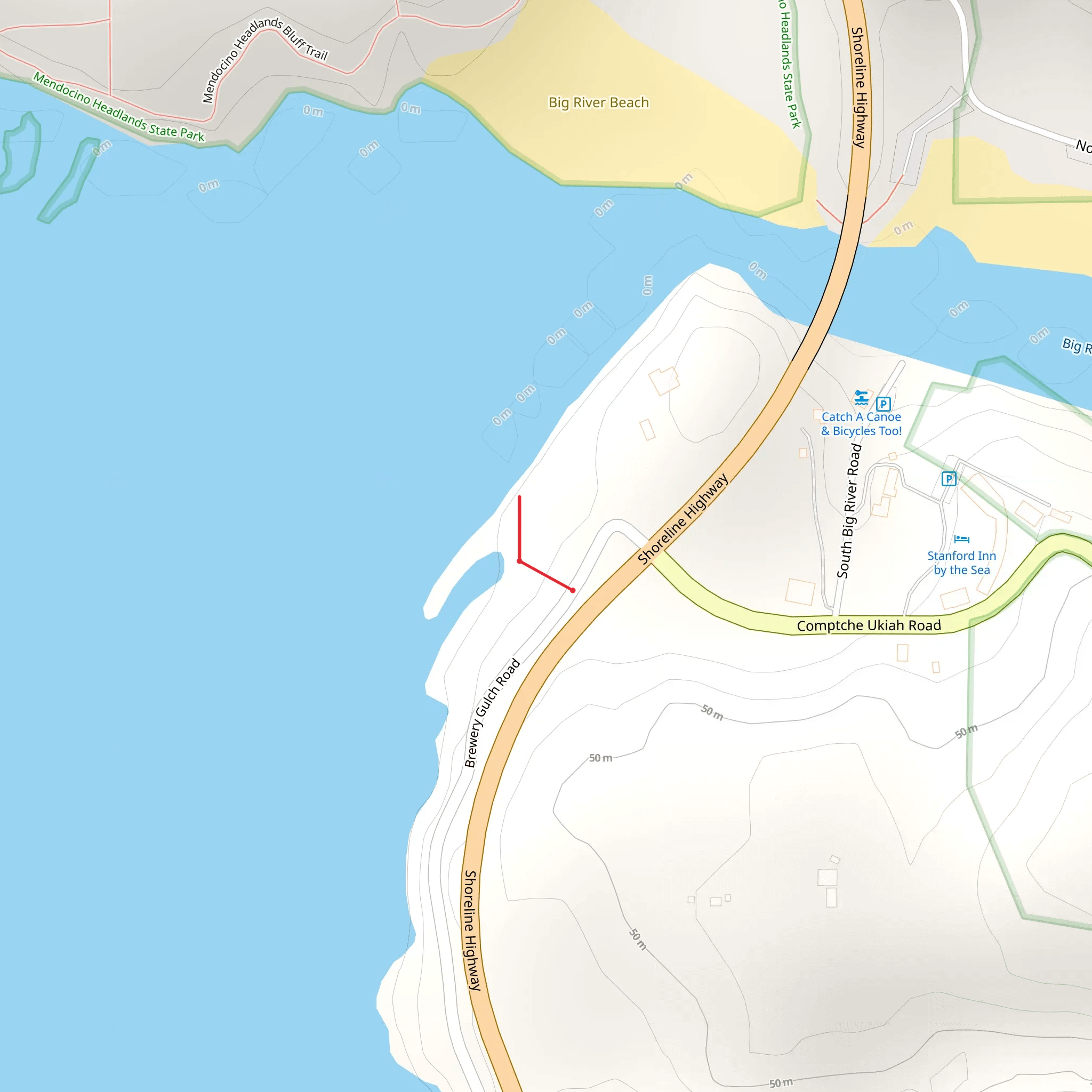 Mendocino Bay Overlook mobile static map