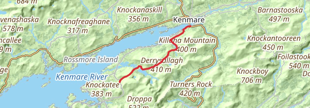 Beara Way 11-Day Moderate Tour (Hillwalk Tours) stage 9 Map
