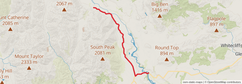 Te Araroa Trail stage 135 Map