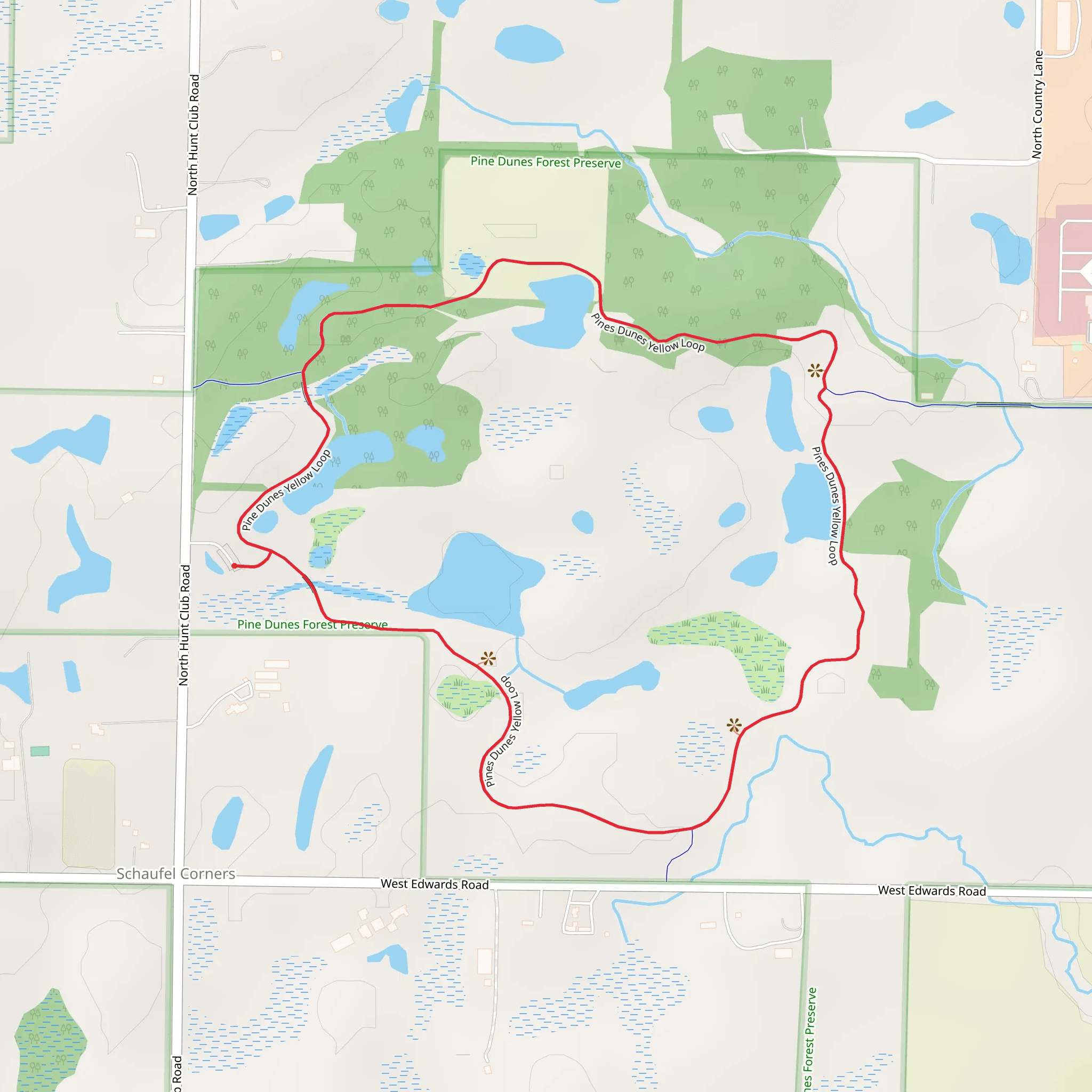 Pines Dunes Loop Path mobile static map