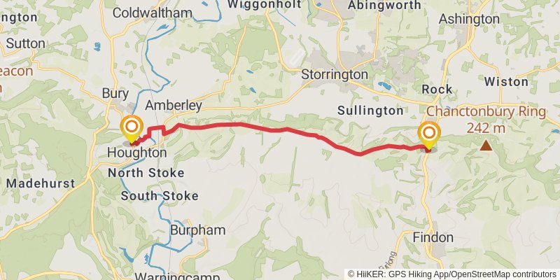 Plymouth to Dover Walk stage 29 Map