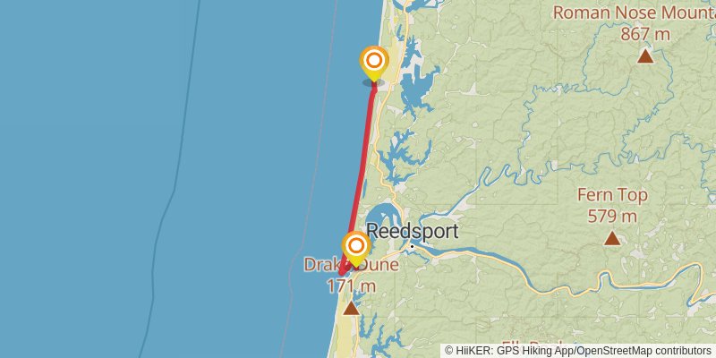 Oregon Coast Trail stage 20 Map