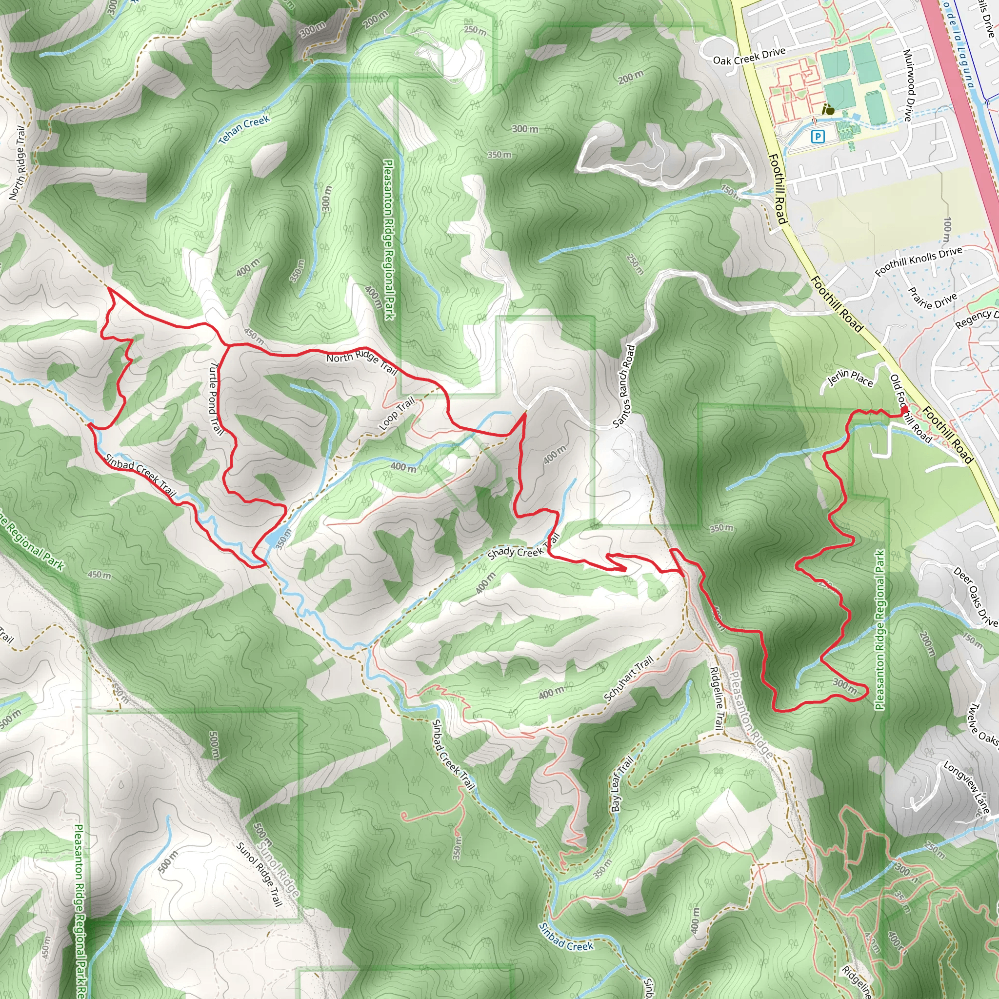 Courdet Trail and Sinbad Creek Short Loop mobile static map