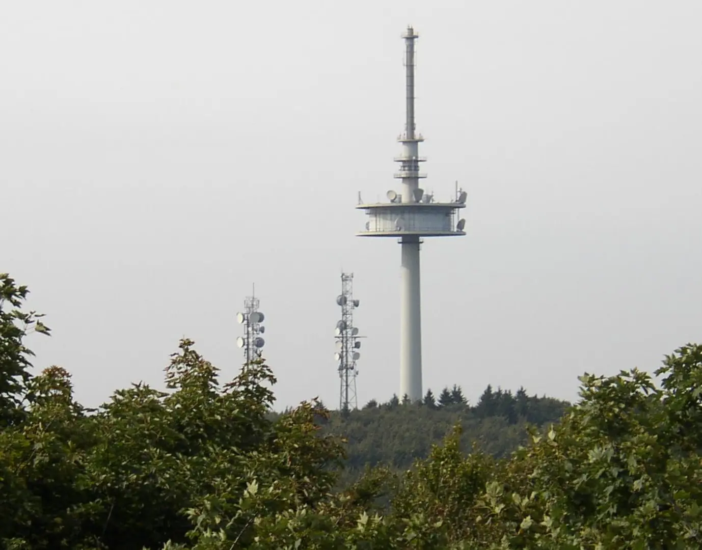 An image depicting the trail Burgfelsen, Hoher Kopf, DIcke Eiche and Huhnerstein Loop and its surrounding area.