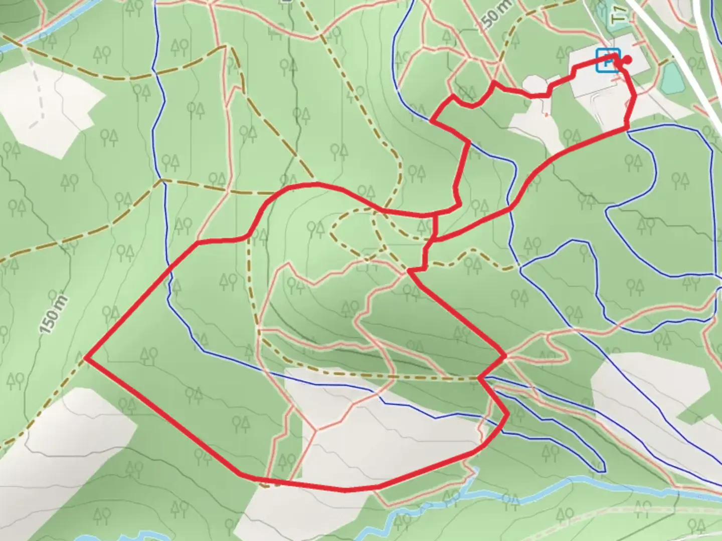 An image depicting the trail Great Haldon and Haldon Forest Park Loop and its surrounding area.
