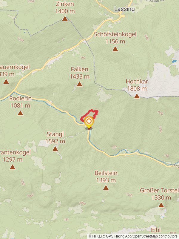 Wasserlochklamm Loop mobile static map