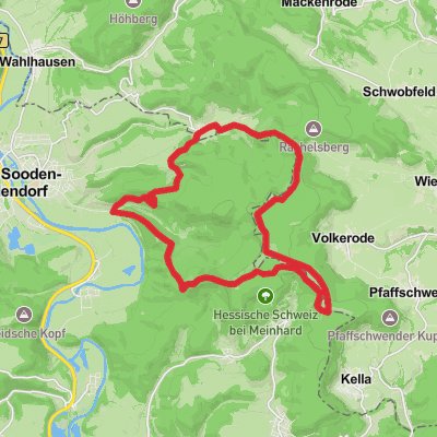 Asbach SIckenberg Loop via Schloss Rothestein mobile static map