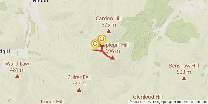 Culter Fell and Coulter Waterhead Reservoir Loop alt 1 Map