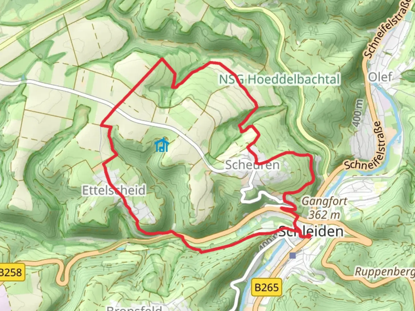 An image depicting the trail Schleiden Wanderweg 6 Loop and its surrounding area.