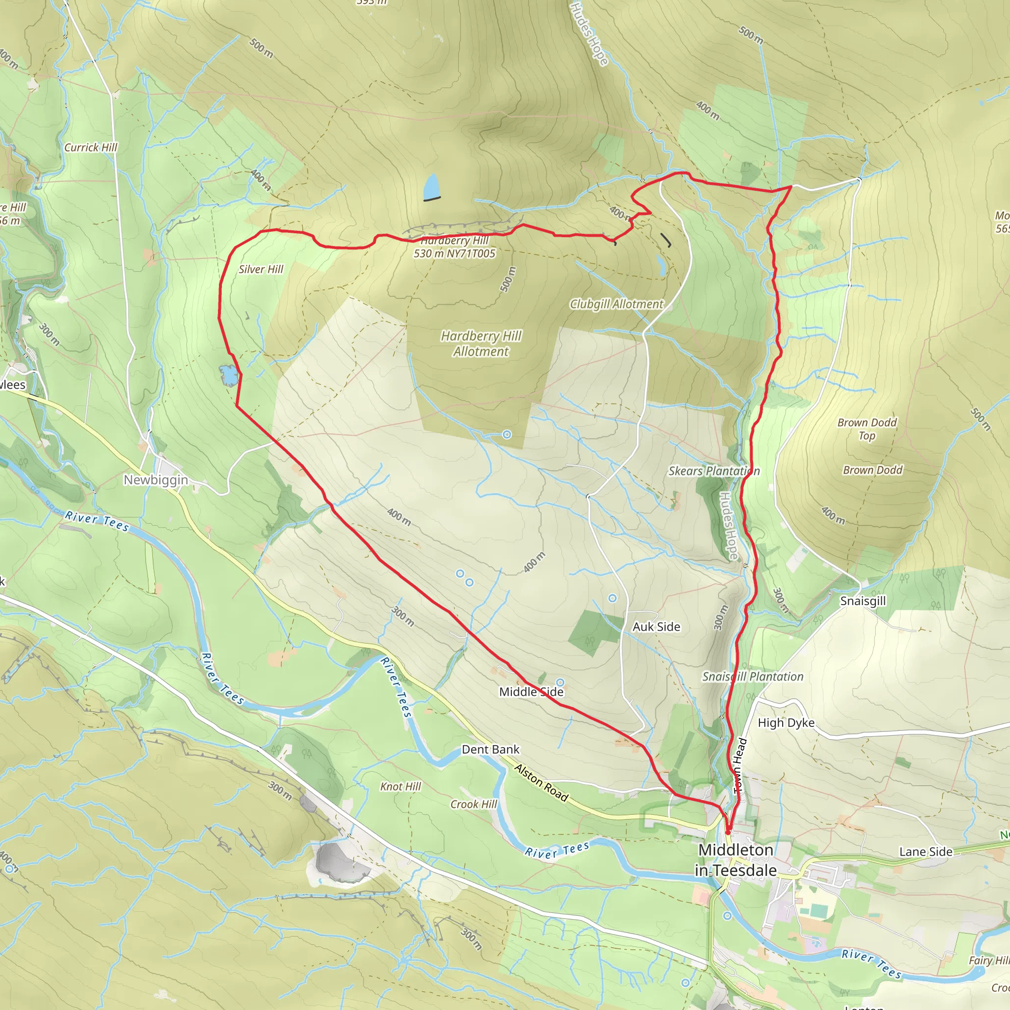 Skears Plantation and Hardberry Hill Loop mobile static map