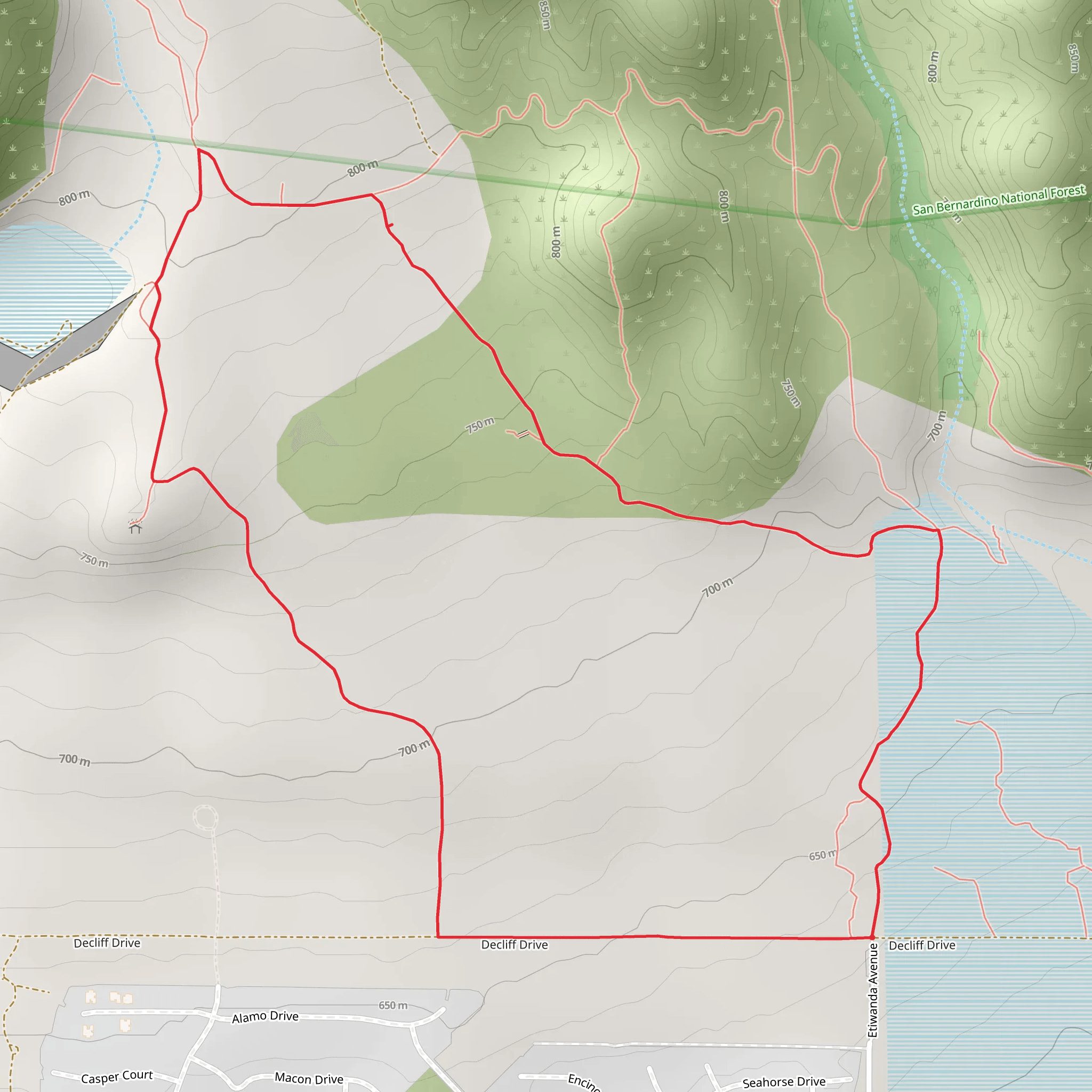 North Etiwanda Preserve Loop mobile static map