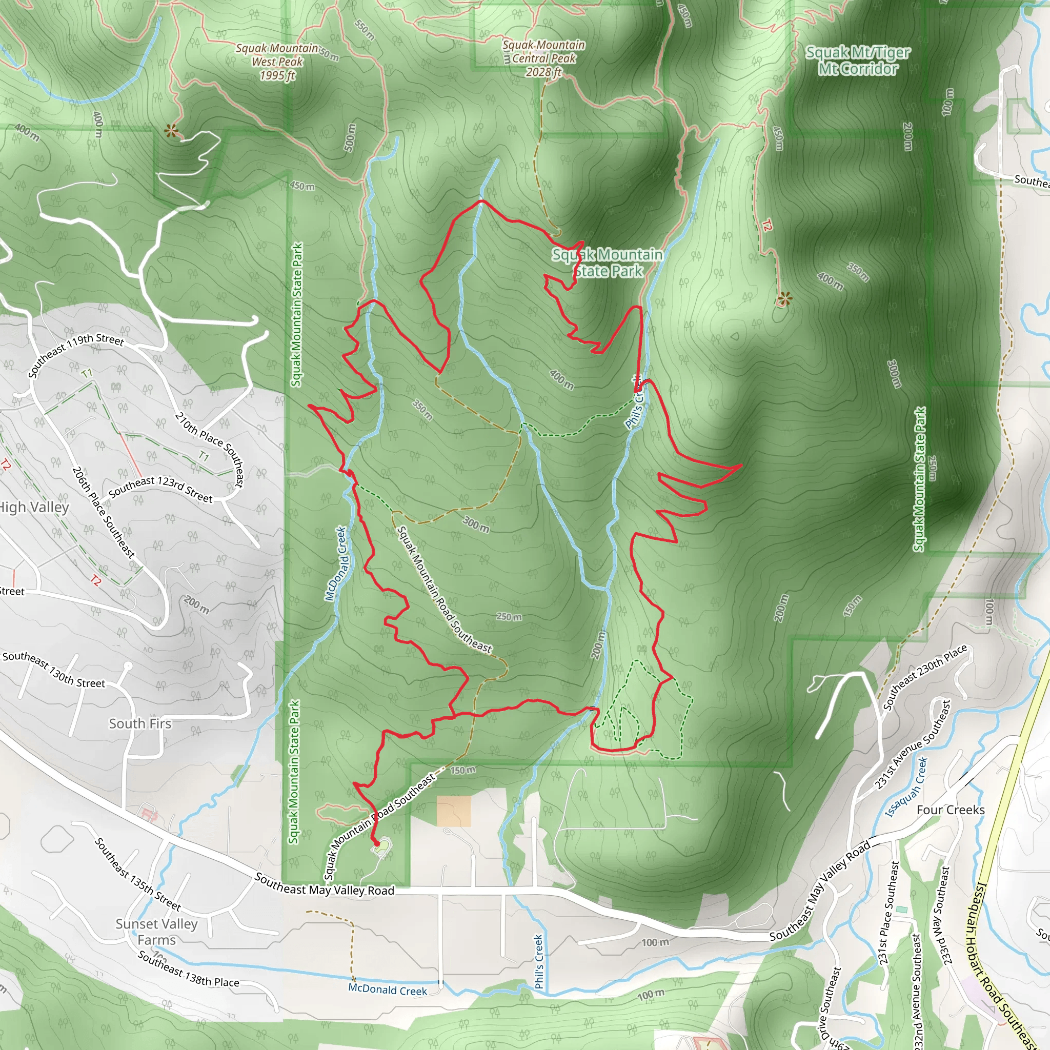 Equestrian, Horse Connector and May Valley Loop mobile static map