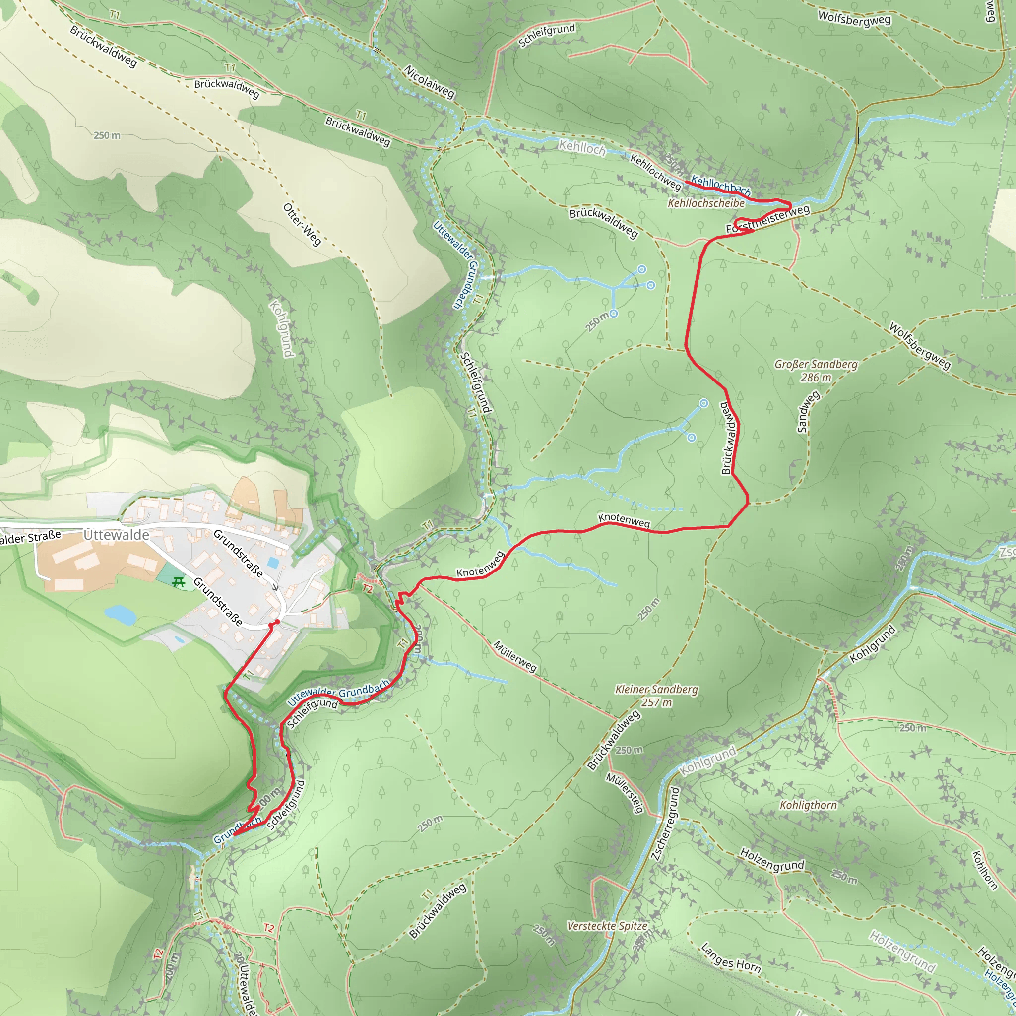 Kehllochscheibe Walk via Gelber Strich mobile static map