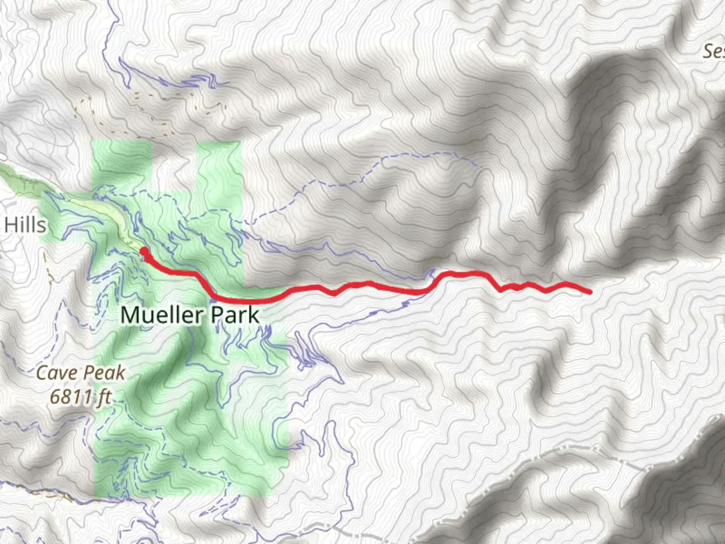 An image depicting the trail Mill Creek Walk and its surrounding area.