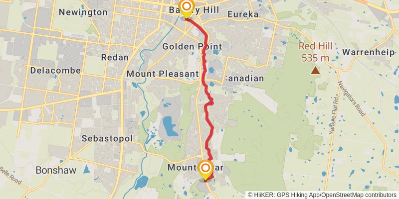 The Wallaby Track alt 1 Map