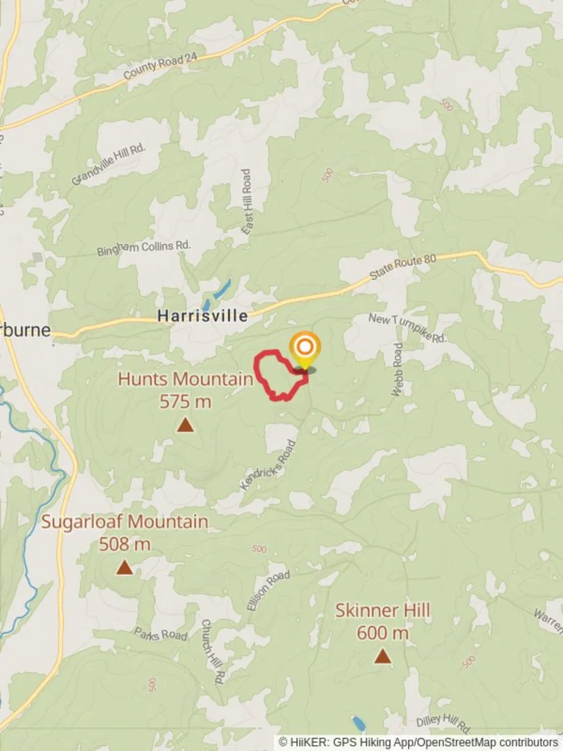 An image depicting the trail Kendricks Road West Loop and its surrounding area.