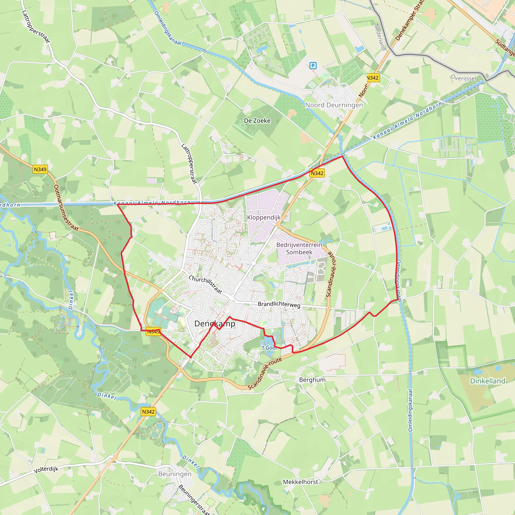 Ijsbaan, Nieuwe Werk and Denekamp Loop mobile static map