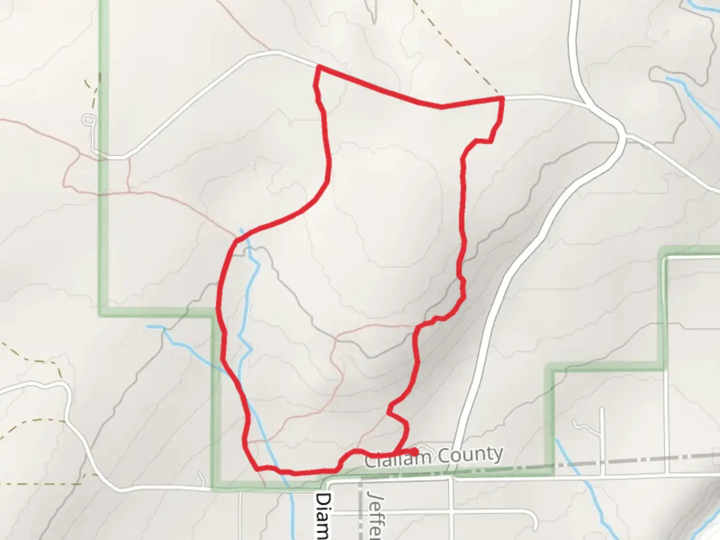 An image depicting the trail East and West Diamond Point Loop Trail and its surrounding area.