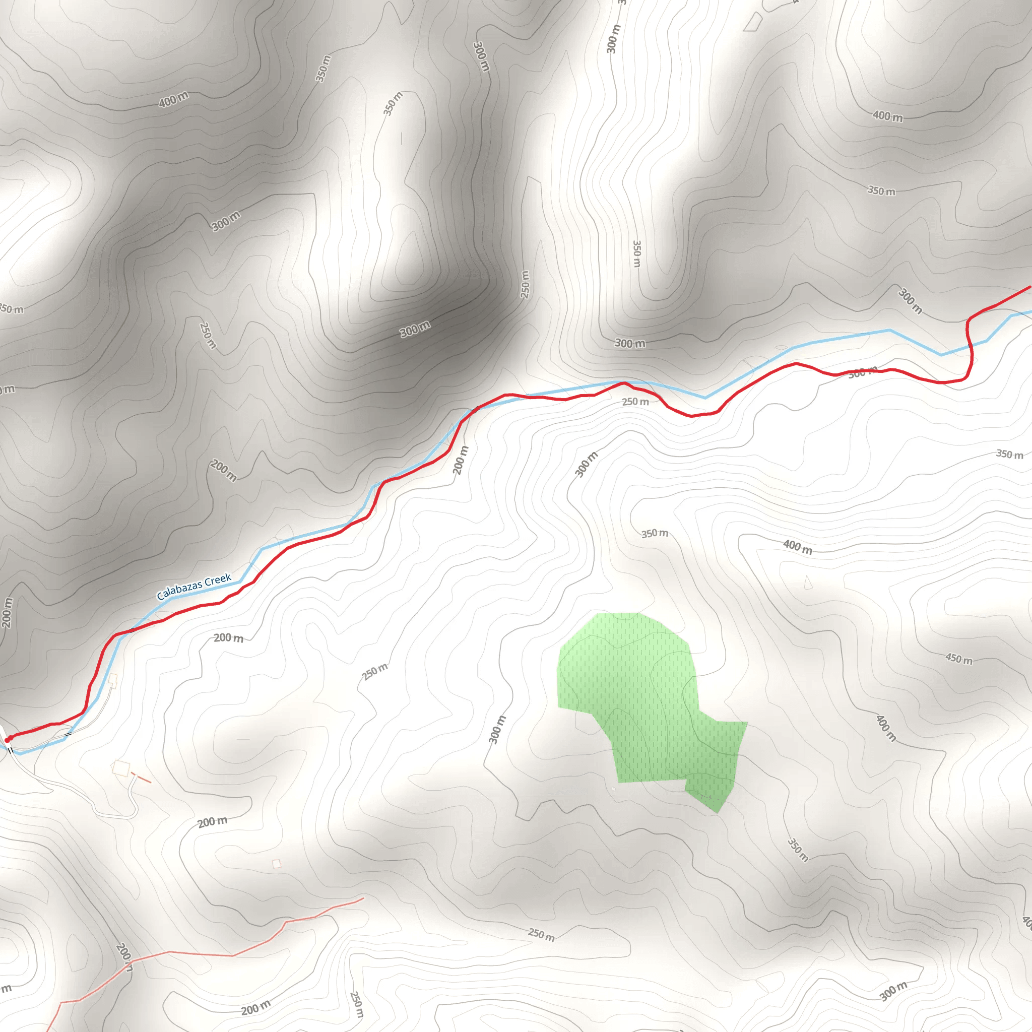 Calabazas Creek mobile static map