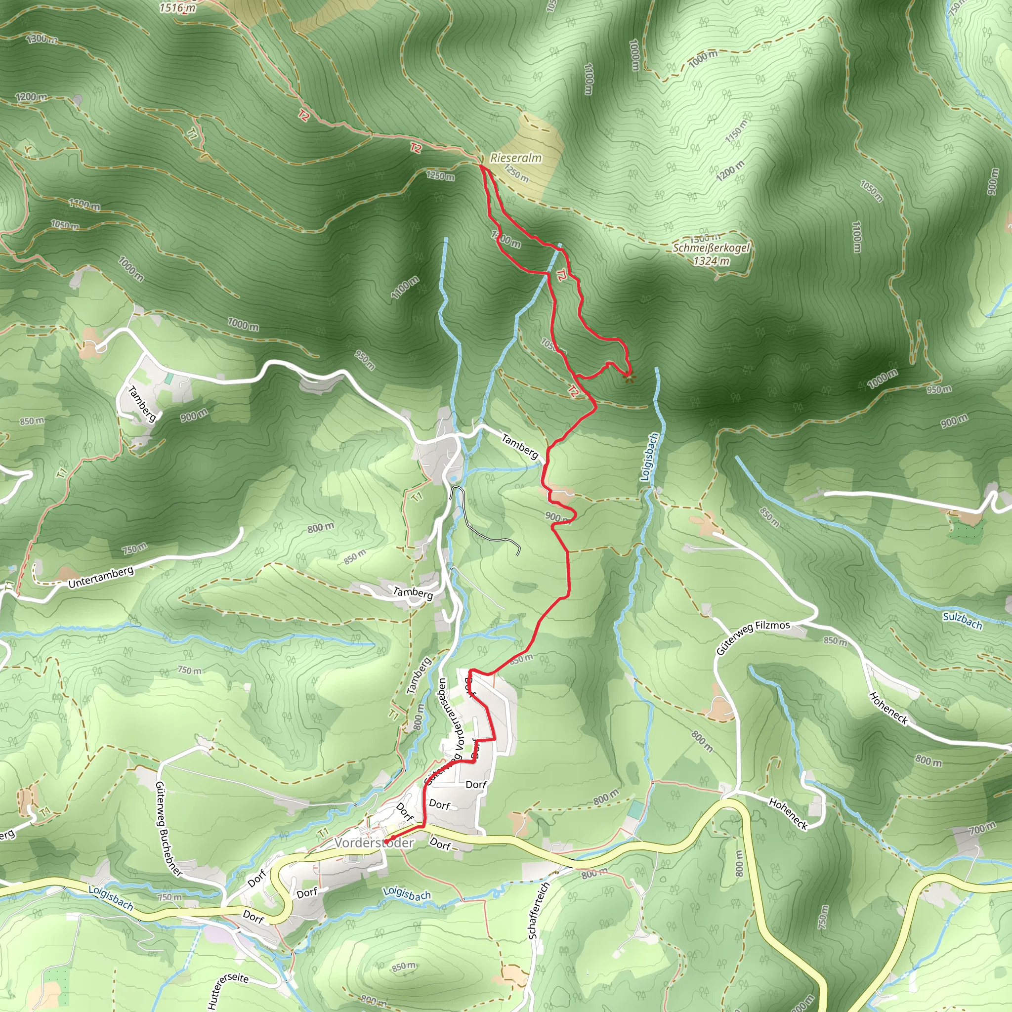 RieserALMround Loop mobile static map