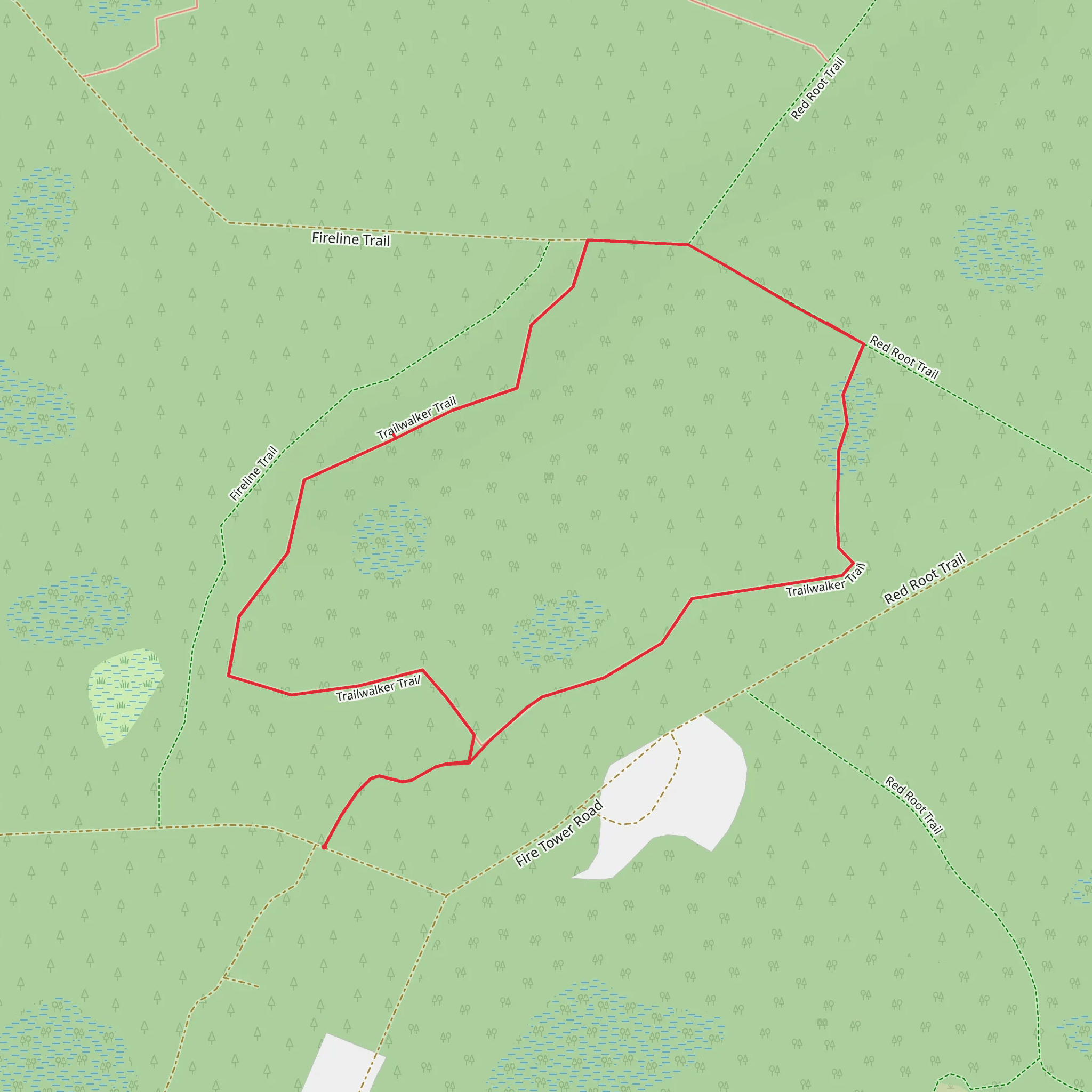 Trailwalker and Red Root Loop Trail mobile static map