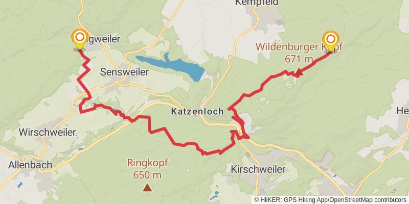 Saar-Hunsrück-Steig stage 10 Map