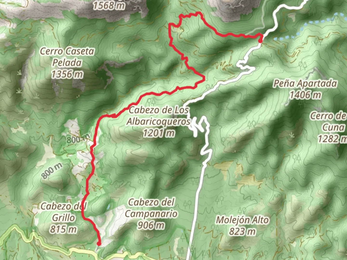 An image depicting the trail Trail from Santa Leocadia to Collado Bermejo-Epuna PR MU 62 and its surrounding area.