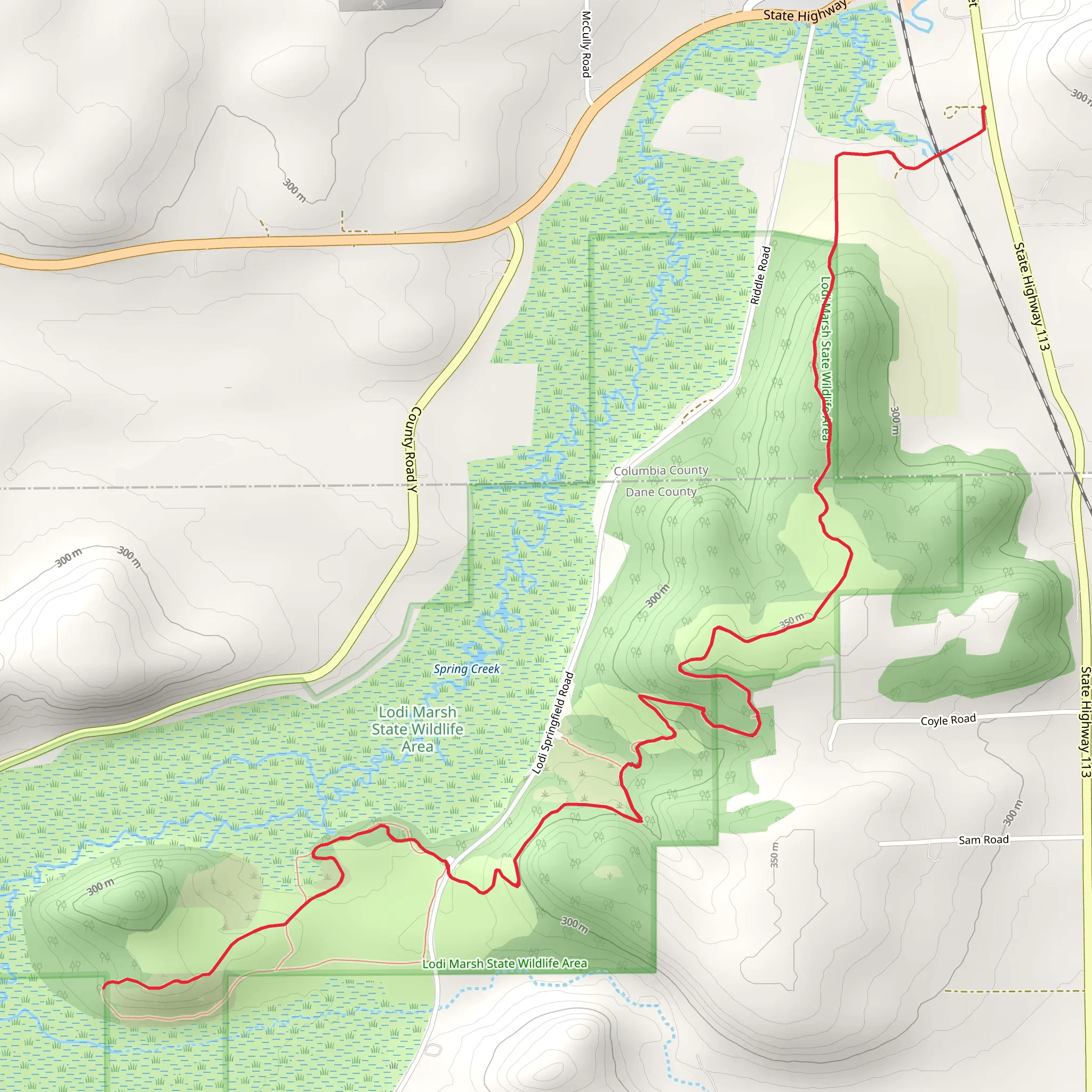 Ice Age Trail mobile static map