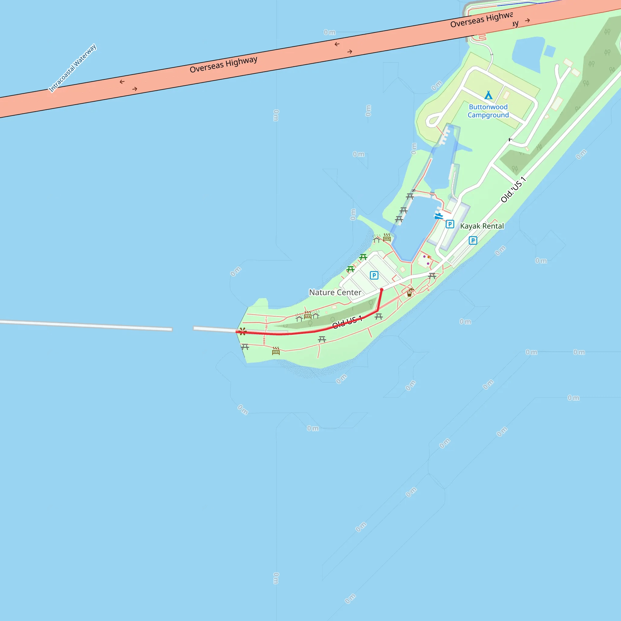 Old Bahia Honda Bridge Trail mobile static map
