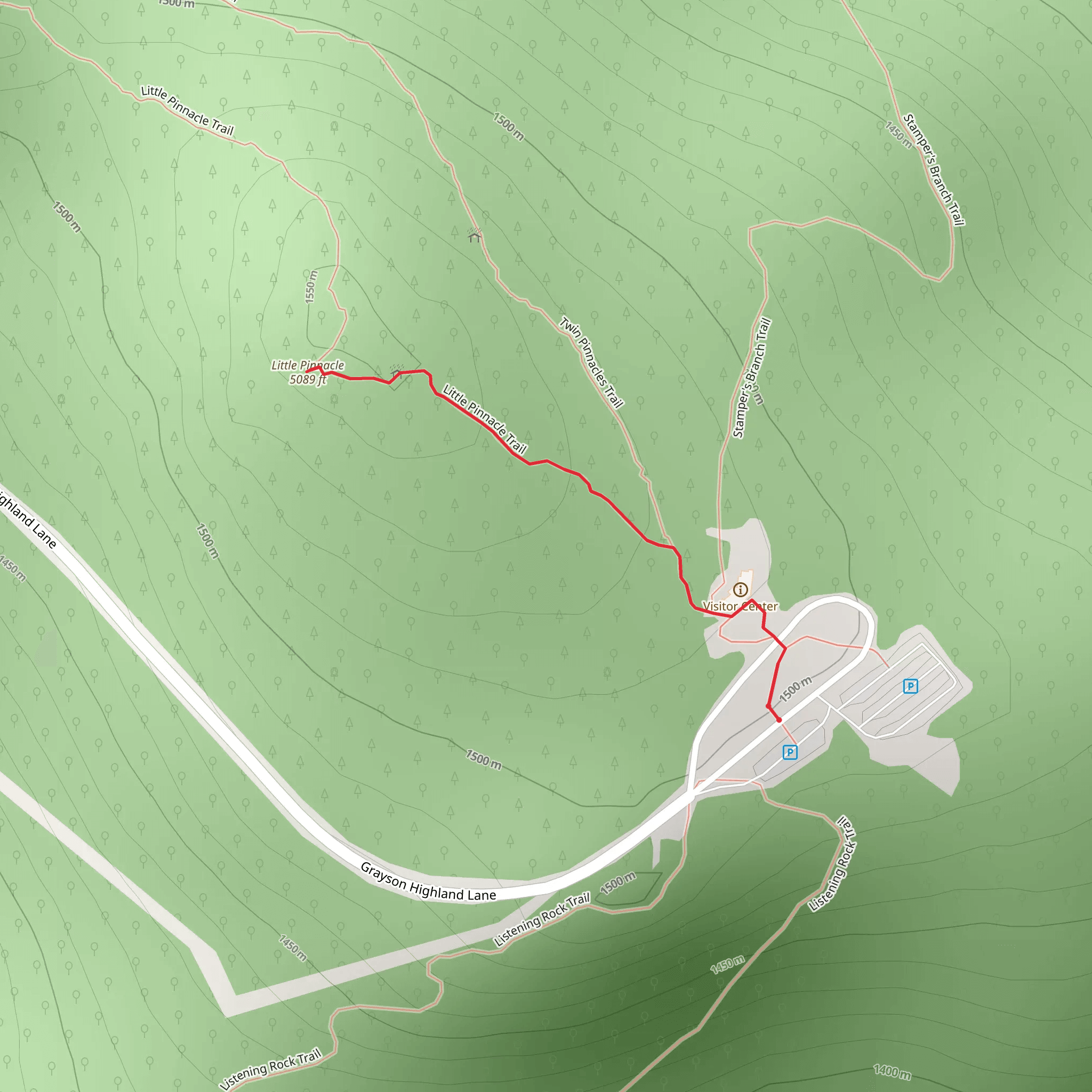 Little Pinnacle mobile static map