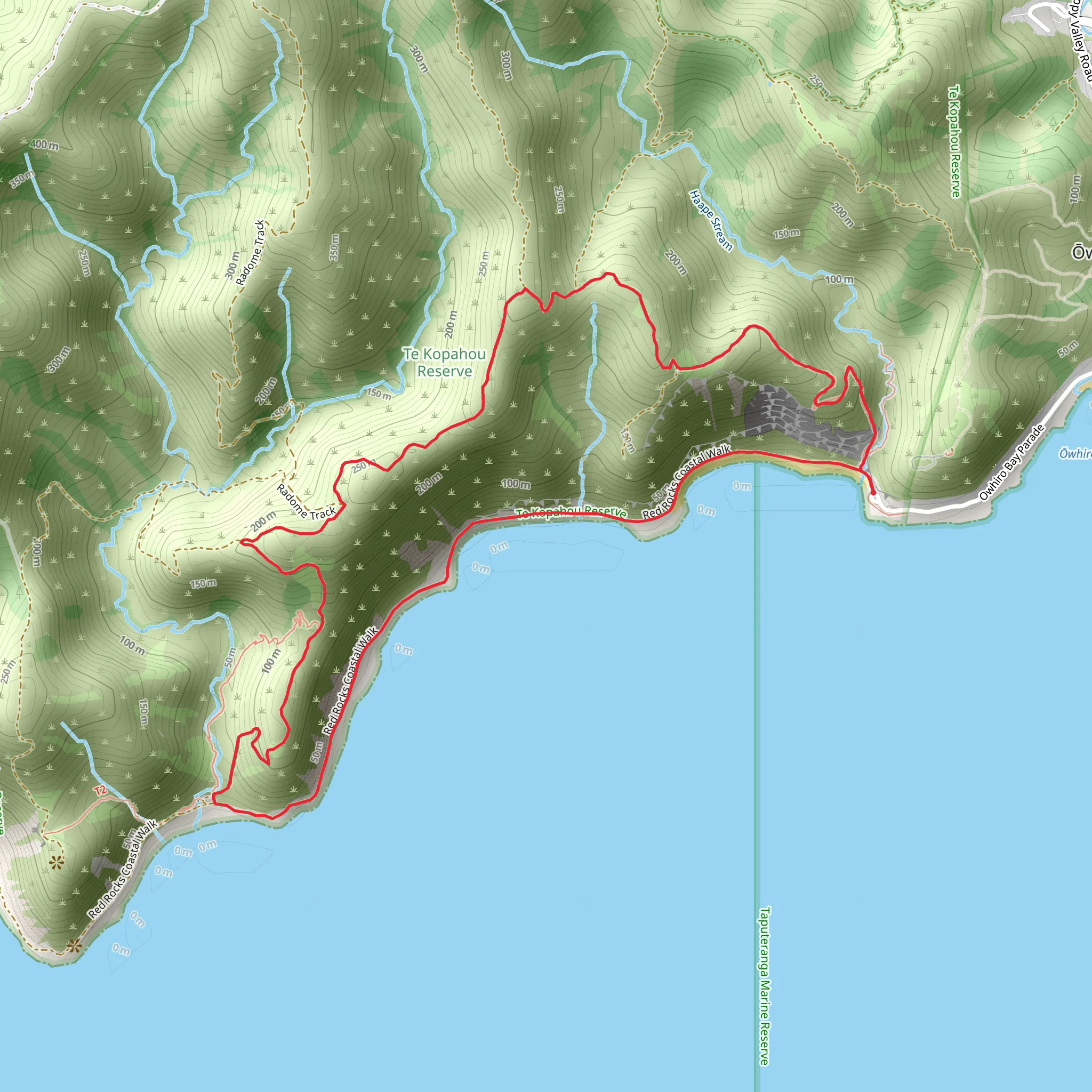 Pari - Whero - Red Rocks Loop mobile static map