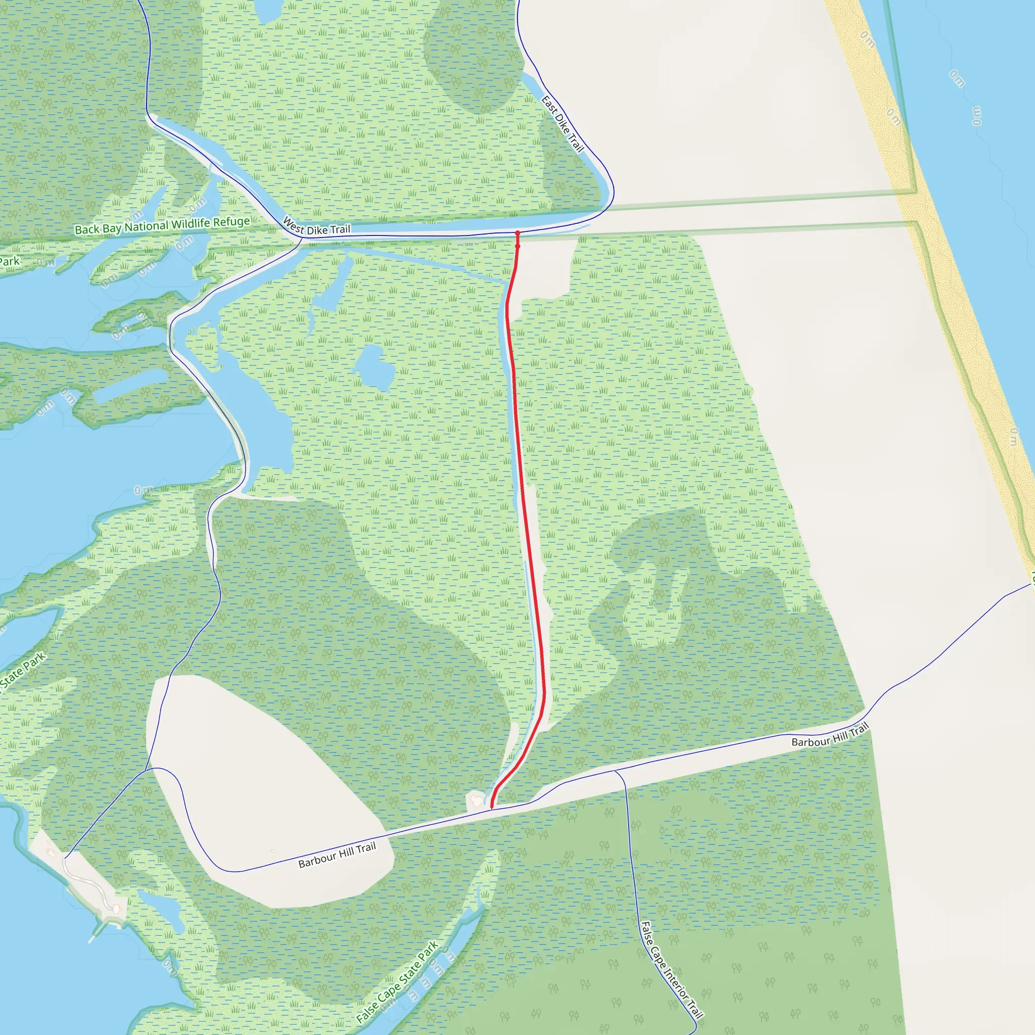 False Cape Visitor Center mobile static map