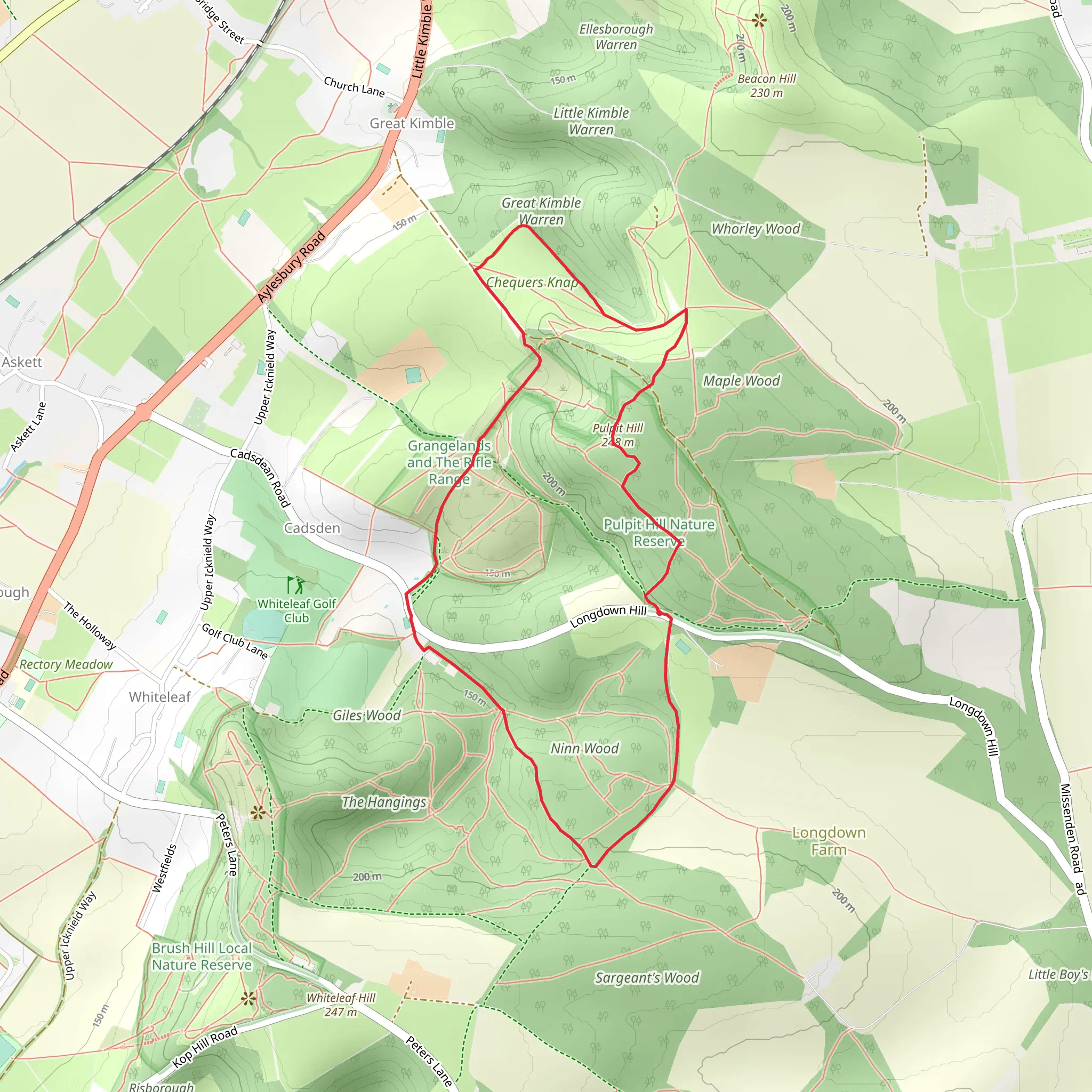 Pulpit Hill Nature Reserve Loop mobile static map