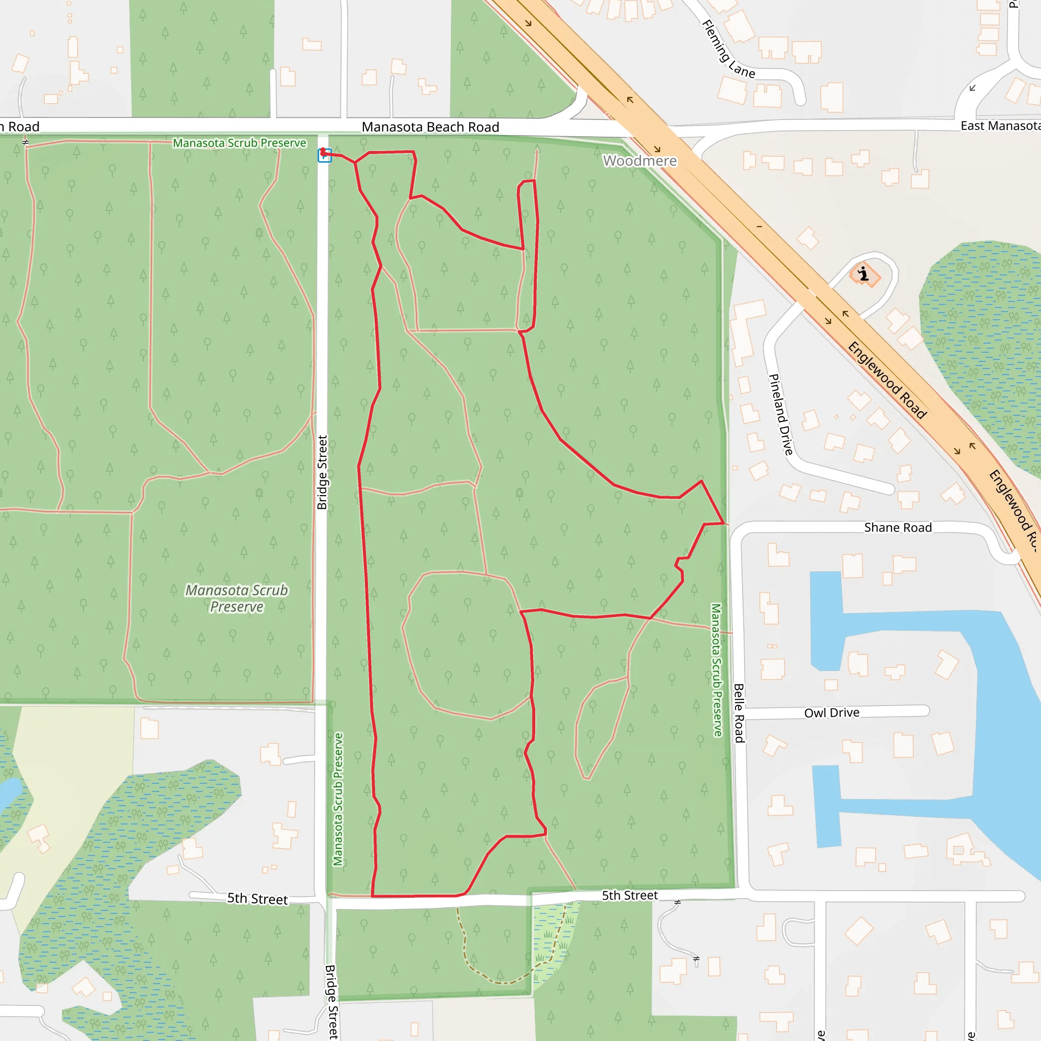 Manasota Beach Road Loop mobile static map