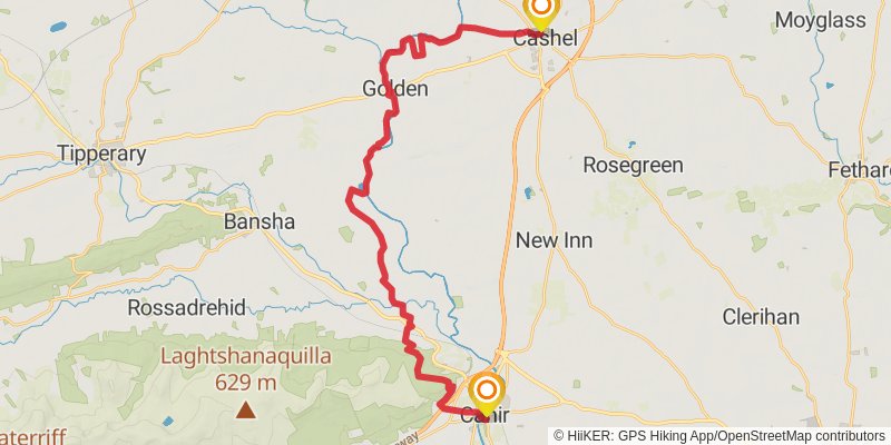 Tipperary Heritage Way stage 2 Map