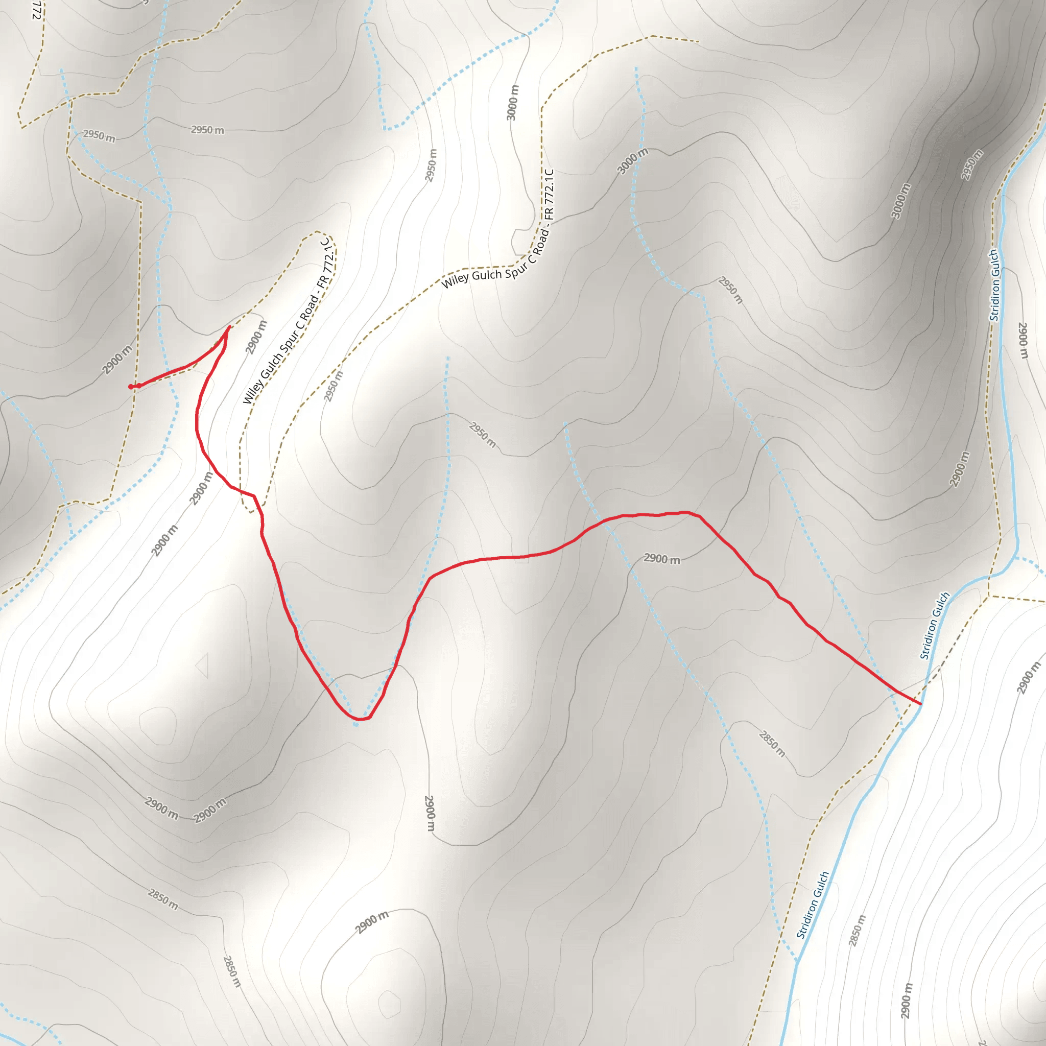 Little Baldy Trail mobile static map