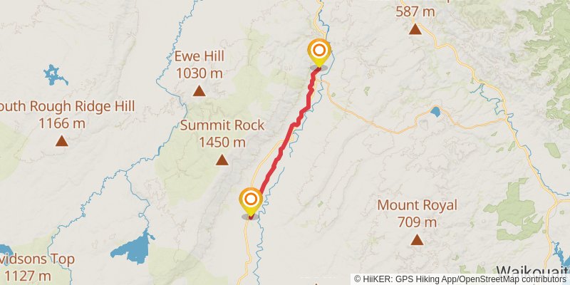 Otago Central Rail Hut stage 6 Map