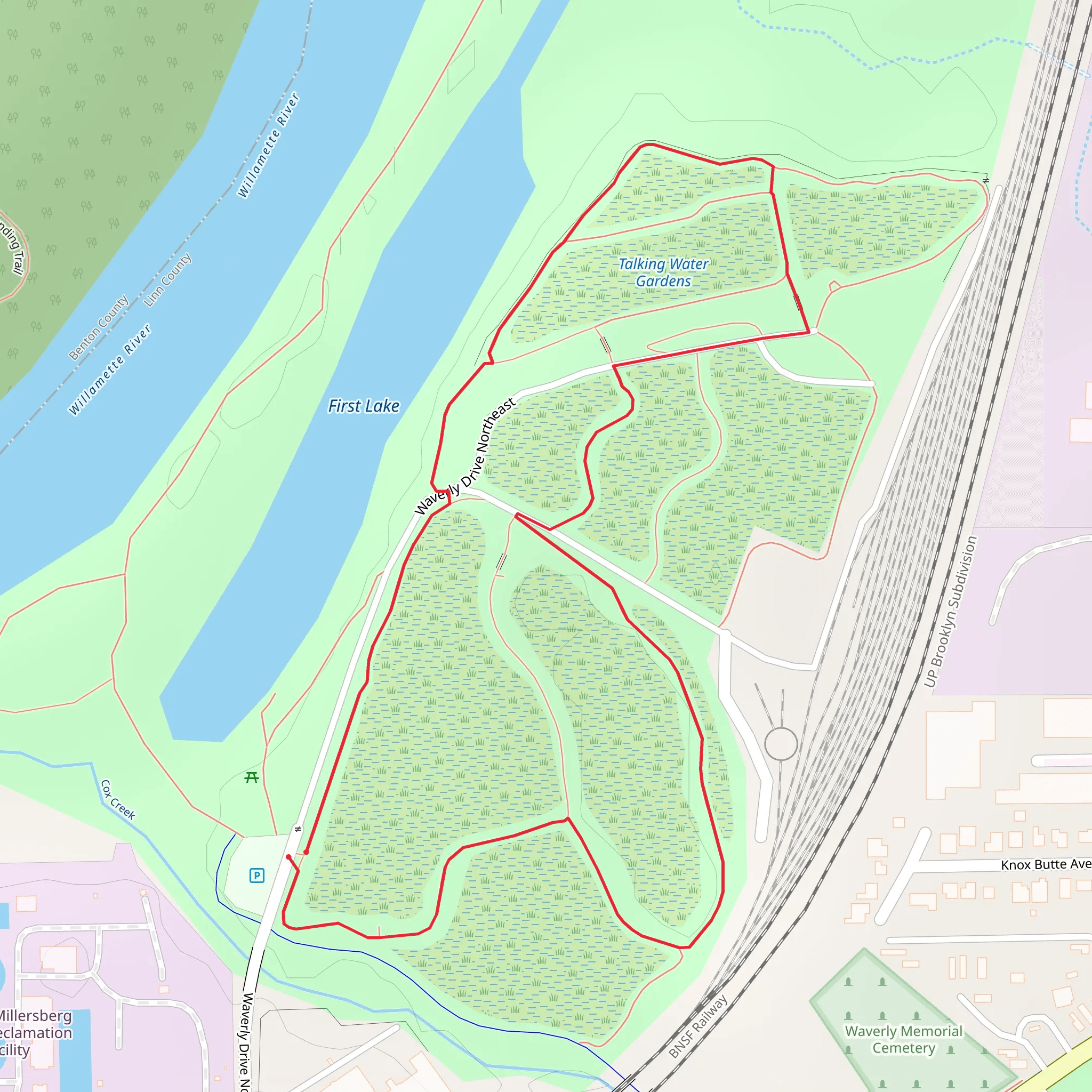 Simpson Park South Loop mobile static map