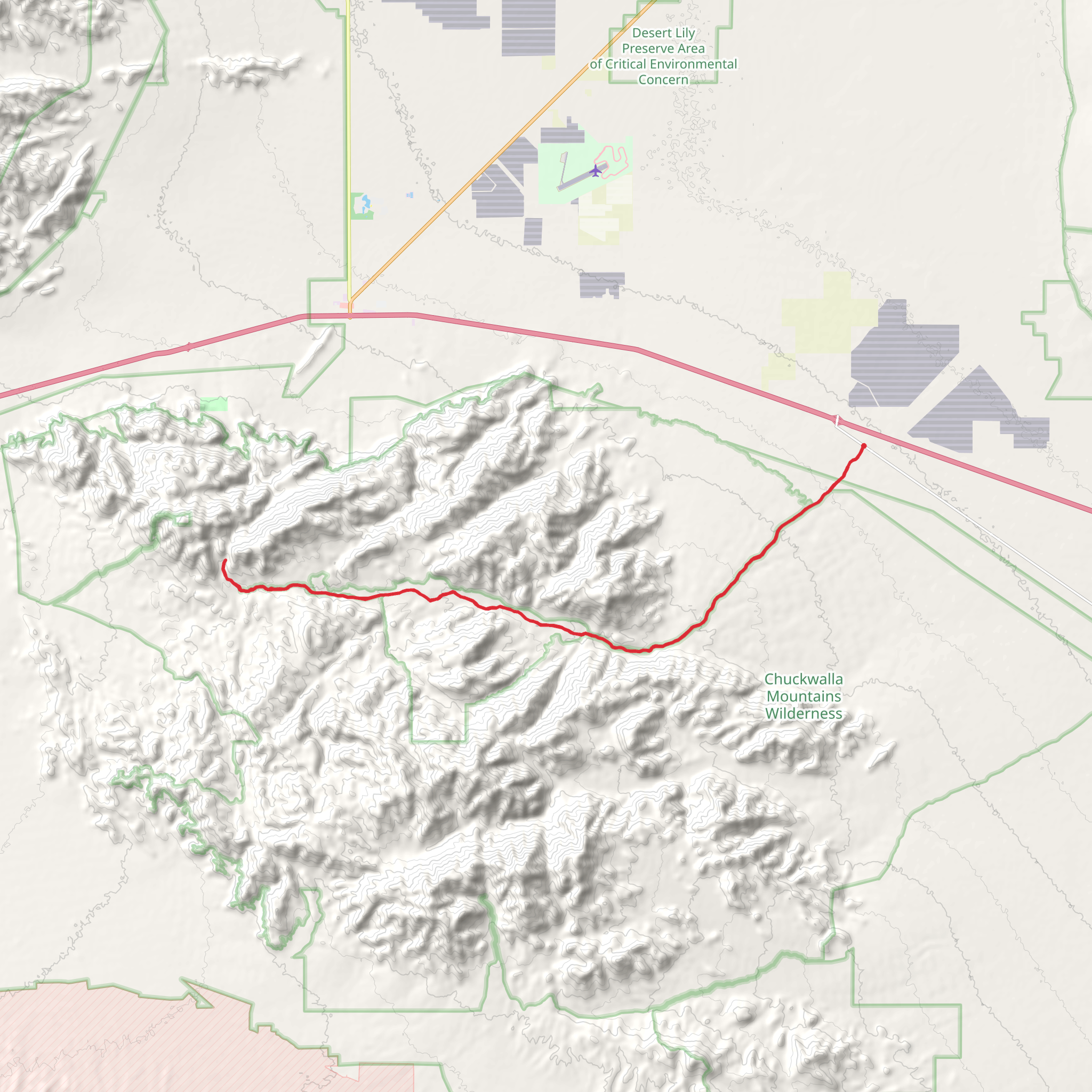 Corn Springs Road Trail mobile static map