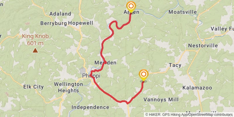 American Discovery Trail North Route stage 36 Map