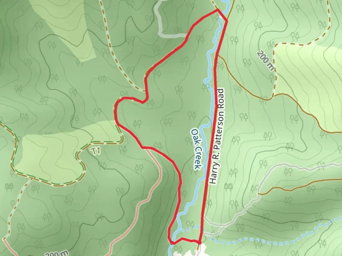 An image depicting the trail Homestead and Oak Creek Loop Trail and its surrounding area.
