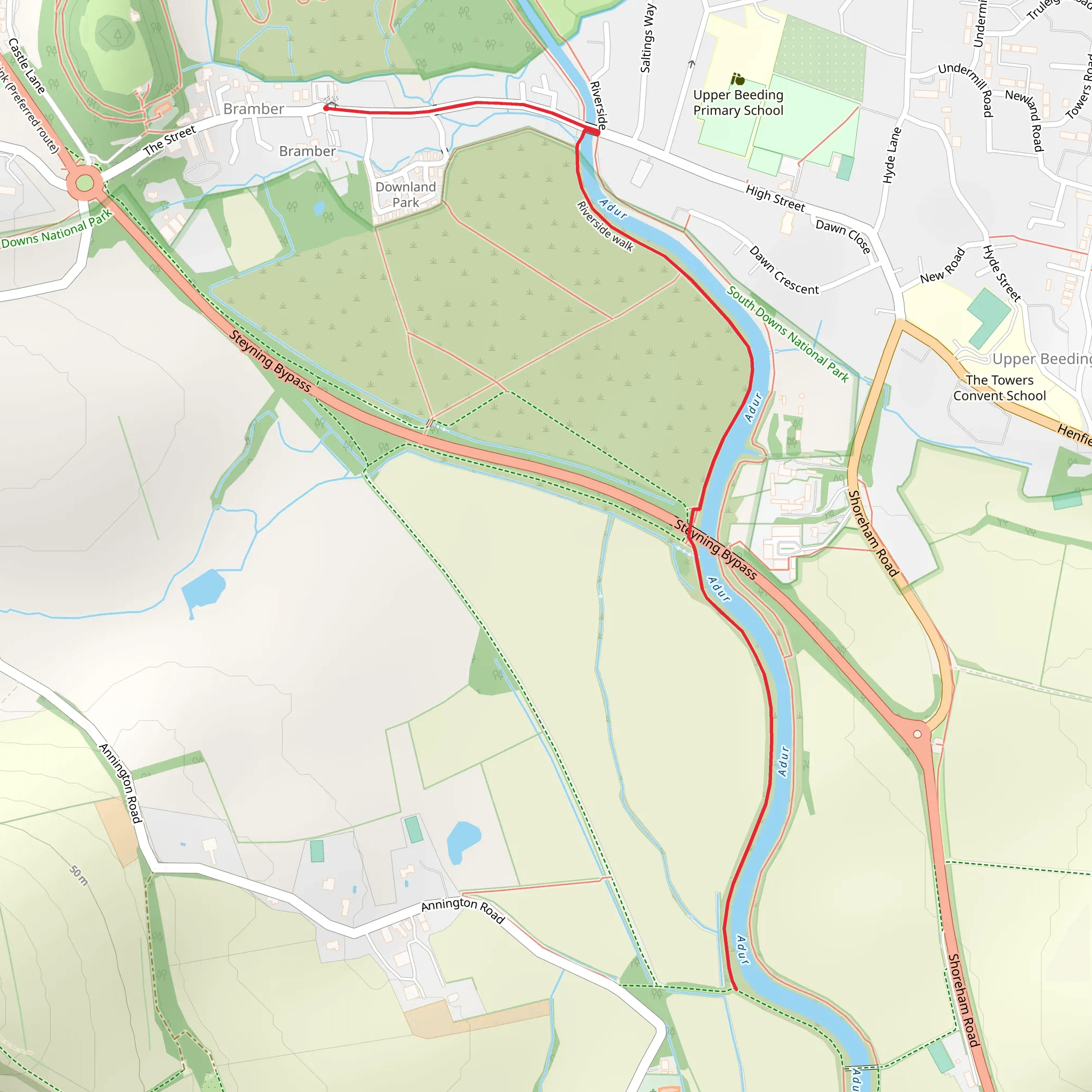 Bramber Trail mobile static map