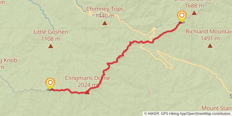 Appalachian Trail stage 23 Map