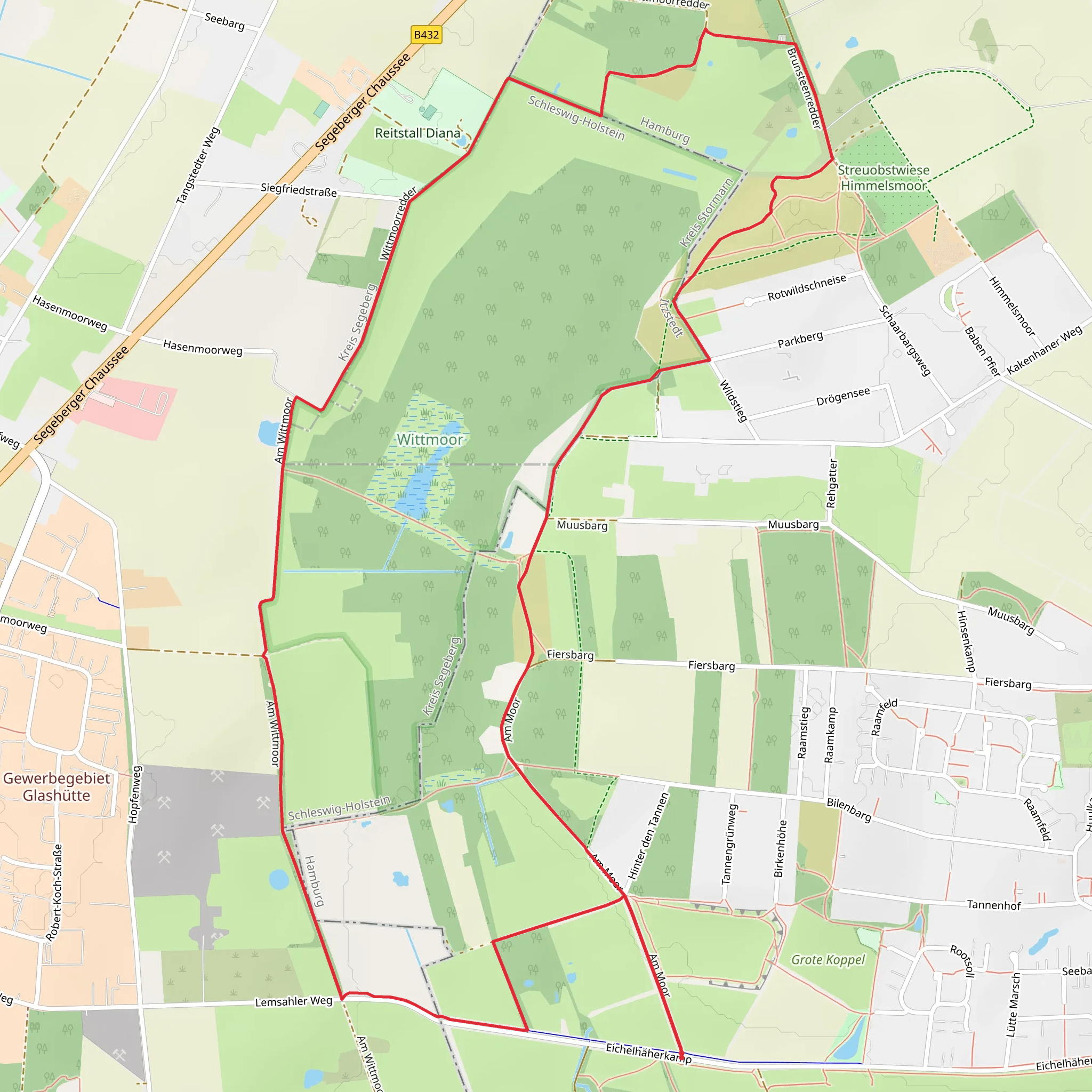 NSG Wittmoor Loop mobile static map
