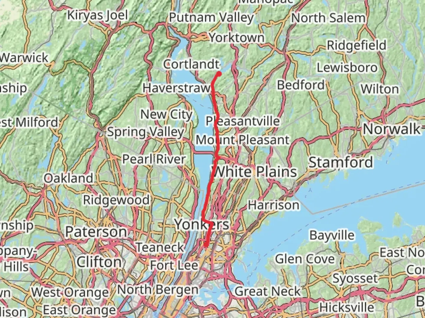An image depicting the trail Old Croton Aqueduct Trail and its surrounding area.
