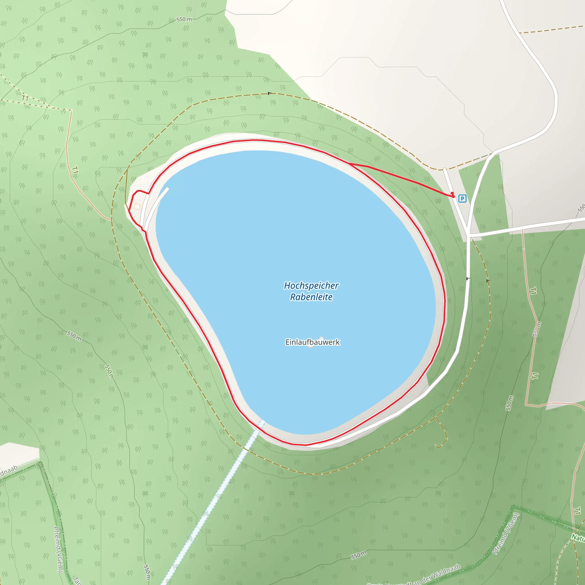 Reisachstollen Reservoir Loop mobile static map