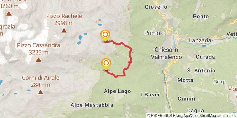 Alta Via Valmalenco alt 1 Map